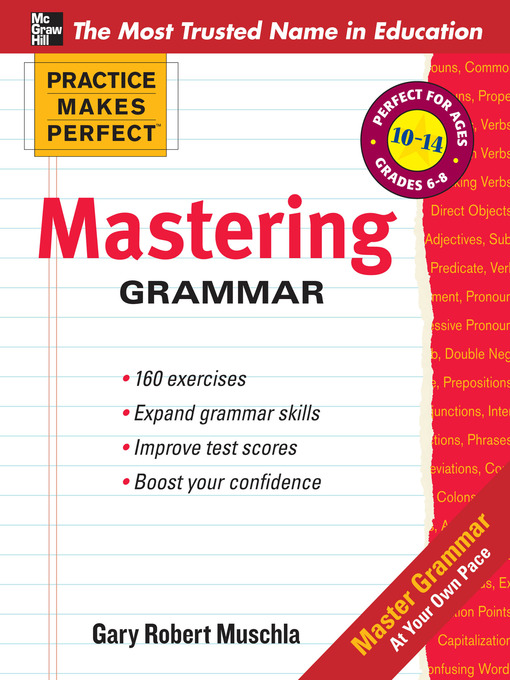 Title details for Mastering Grammar by Gary Robert Muschla - Available